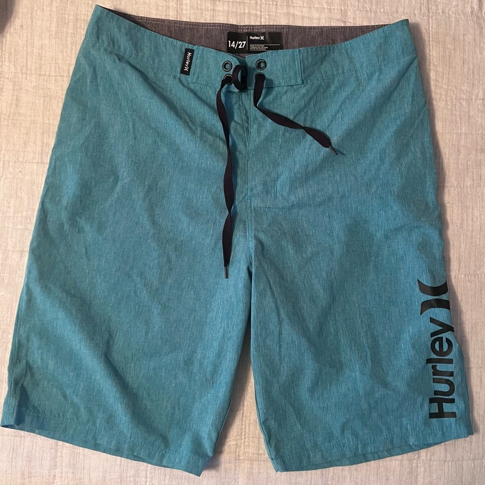 Hurley Boys Teal Boardshorts - Quick-Dry Swim Trunks